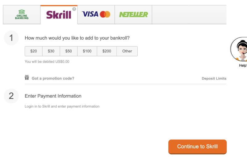 Nạp tiền qua ví Skrill