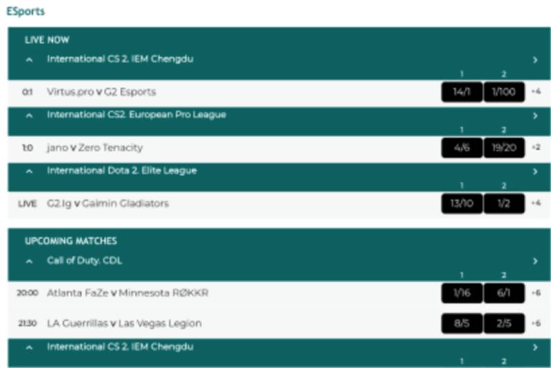 Tận dụng kèo live (đang diễn ra)